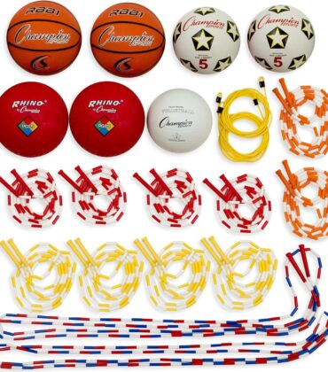 Champion Sports Physical Education Variety Playground Activity Set,White